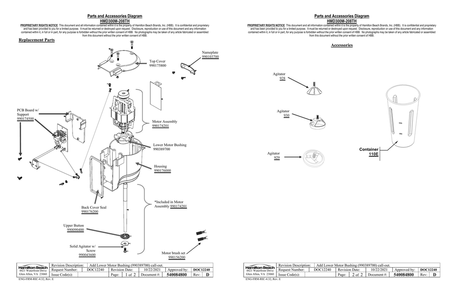 Diagram Diagram and Parts List for HMD300M-208TH  Hamilton Beach Drink Mixer